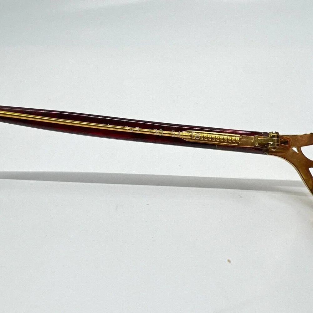 GMV Eyeglasses Frames Vintage‎ 80's Round Clear Red 54-16-130 H8777